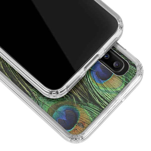 Peacock Animal Print Galaxy A30 Clear Case