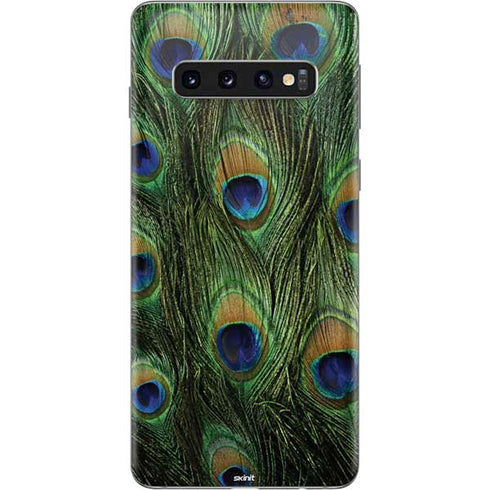 Peacock Animal Print Galaxy S10 Skin