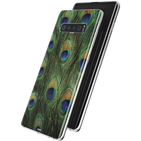 Peacock Animal Print Galaxy S10 Skin