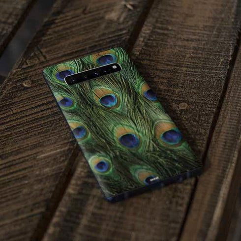 Peacock Animal Print Galaxy S10 Skin