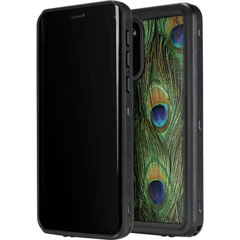 Peacock Animal Print Galaxy S20 Waterproof Case
