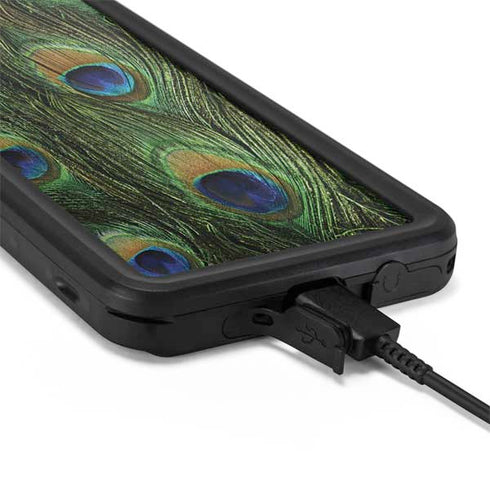 Peacock Animal Print Galaxy S20 Waterproof Case