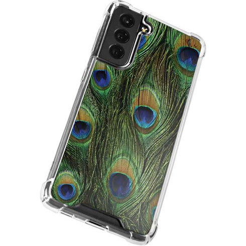 Peacock Animal Print Galaxy S21 FE Clear Case