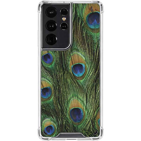 Peacock Animal Print Galaxy S21 Ultra 5G Clear Case