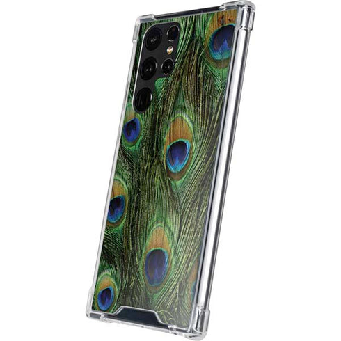 Peacock Animal Print Galaxy S22 Ultra Clear Case