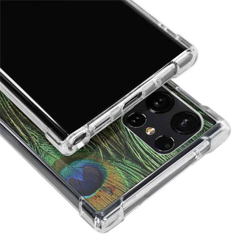 Peacock Animal Print Galaxy S22 Ultra Clear Case