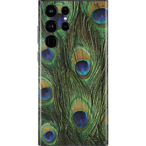 Peacock Animal Print Galaxy S22 Ultra Skin