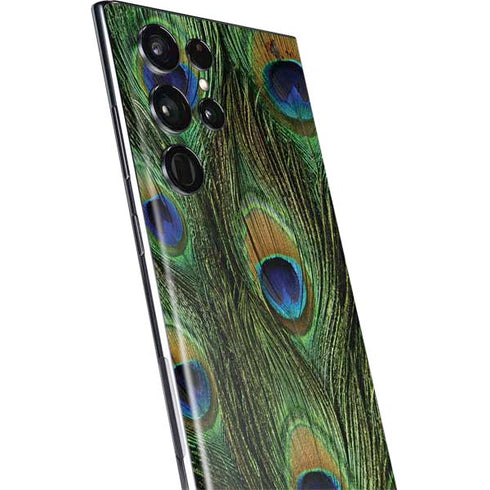 Peacock Animal Print Galaxy S22 Ultra Skin