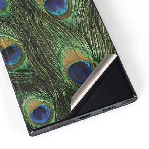 Peacock Animal Print Galaxy S22 Ultra Skin