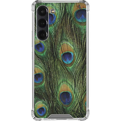 Peacock Animal Print Galaxy S23 Plus Clear Case