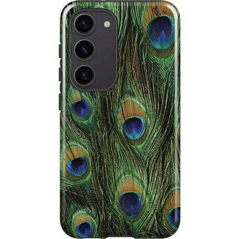 Peacock Animal Print Galaxy S23 Pro Case
