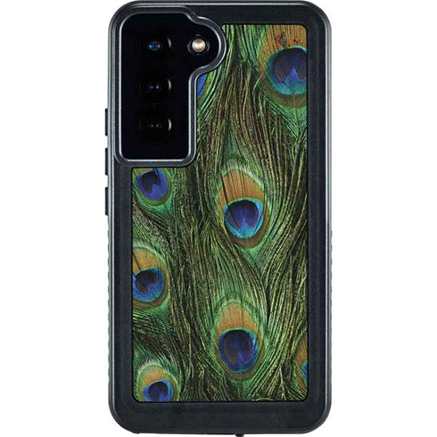 Peacock Animal Print Galaxy S23 Waterproof Case