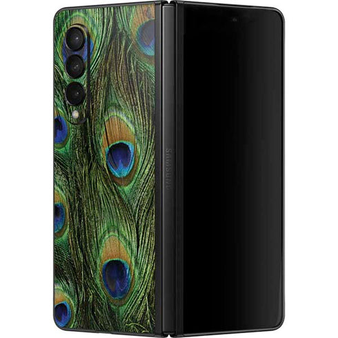 Peacock Animal Print Galaxy Z Fold3 5G Skin