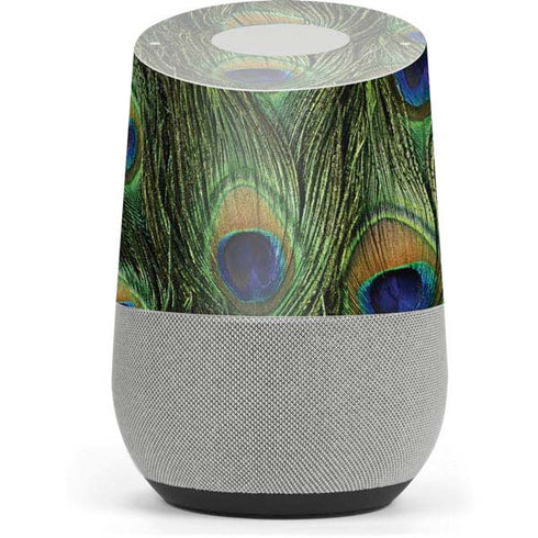 Peacock Animal Print Google Home Skin