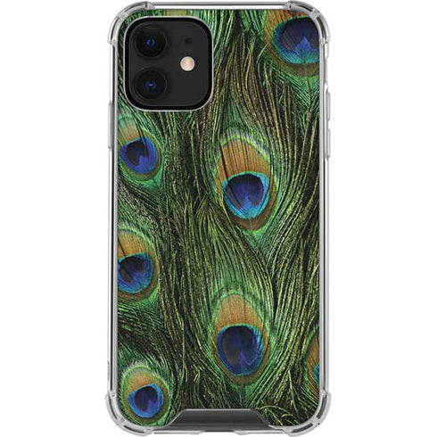 Peacock Animal Print iPhone 12 Clear Case