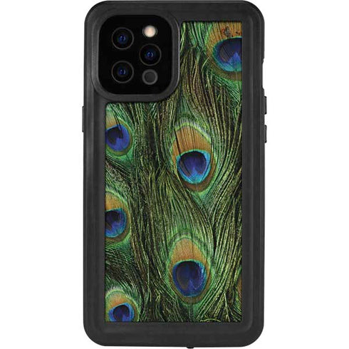 Peacock Animal Print iPhone 12 Pro Max Waterproof Case