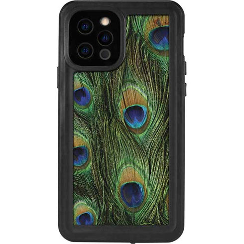 Peacock Animal Print iPhone 12 Pro Waterproof Case
