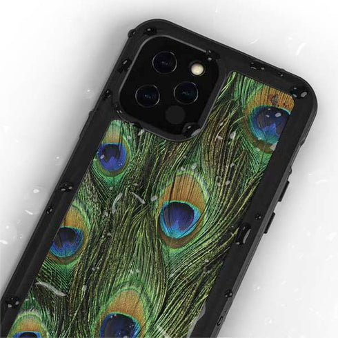 Peacock Animal Print iPhone 12 Pro Waterproof Case