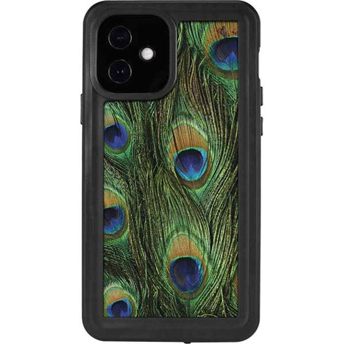Peacock Animal Print iPhone 12 Waterproof Case