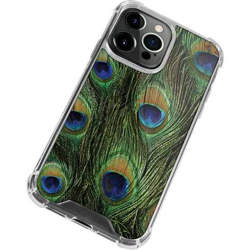 Peacock Animal Print iPhone 13 Pro Clear Case