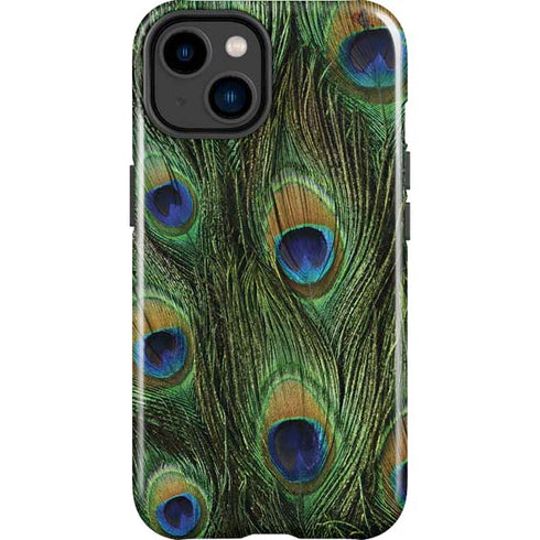 Peacock Animal Print iPhone 14 Plus Impact Case