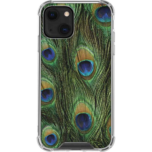 Peacock Animal Print iPhone 14 Plus Clear Case