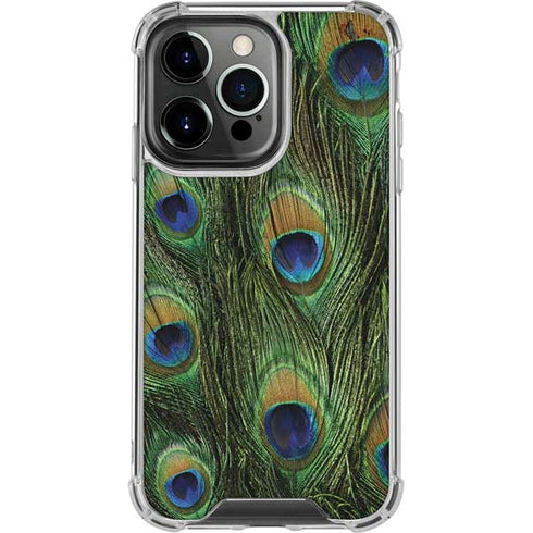 Peacock iPhone 15 Pro Clear Case