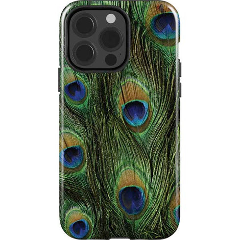 Peacock iPhone 15 Pro Impact Case