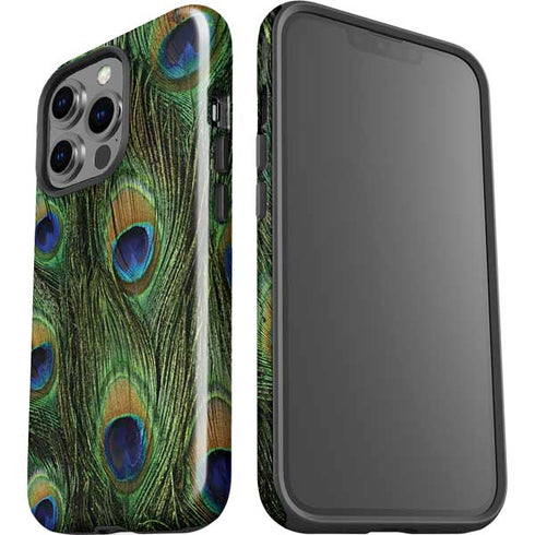 Peacock Animal Print iPhone 14 Pro Impact Case