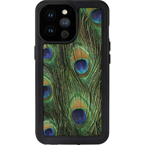Peacock Animal Print iPhone 14 Pro Max Waterproof Case