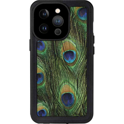 Peacock Animal Print iPhone 14 Pro Waterproof Case