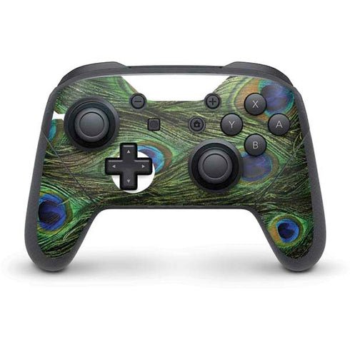 Peacock Animal Print Nintendo Switch Pro Controller Skin