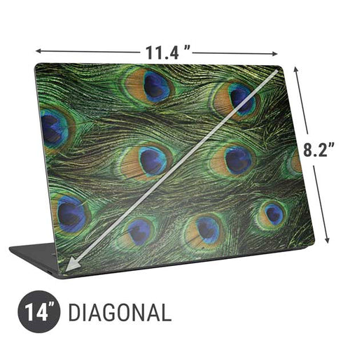 Peacock Animal Print Universal Laptop 14in (11.4 x 8.2in) Skin