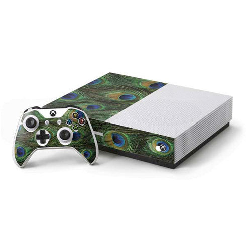 Peacock Animal Print Xbox One S All-Digital Edition Bundle Skin