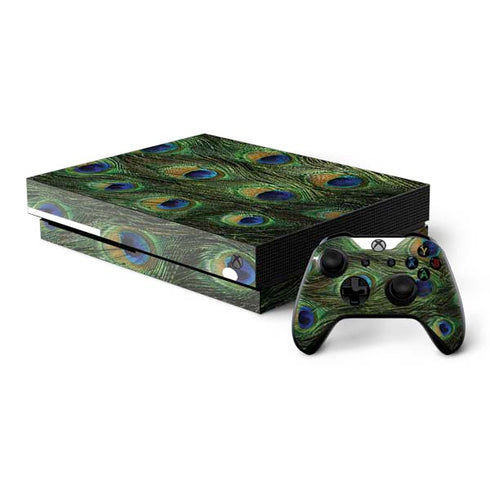Peacock Animal Print Xbox One X Bundle Skin