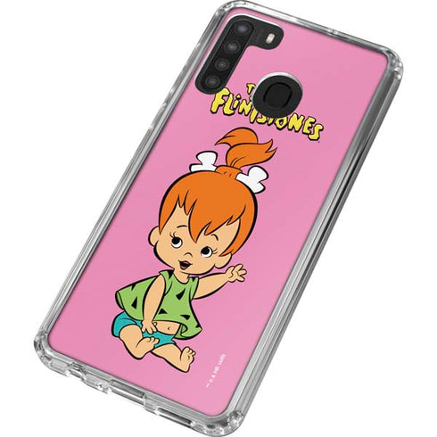 The Flinstones Pebbles Flintstone Galaxy A21 Clear Case