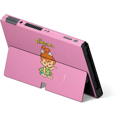 The Flinstones Pebbles Flintstone Nintendo Switch OLED (2021) Skin