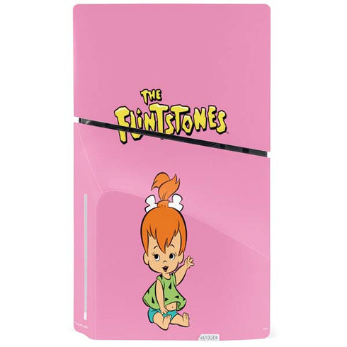 The Flinstones Pebbles Flintstone PS5 Slim Disk Bundle Skin