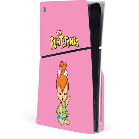 The Flinstones Pebbles Flintstone PS5 Slim Disk Console Skin
