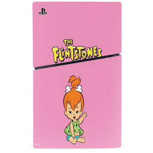 The Flinstones Pebbles Flintstone PS5 Slim Disk Console Skin
