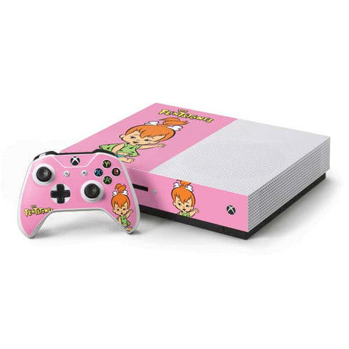 The Flinstones Pebbles Flintstone Xbox One S Console and Controller Bundle Skin