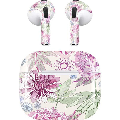 Peony Spring Floral Apple AirPods (3rd Gen 2021) Skin
