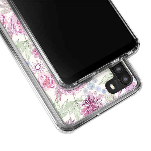 Peony Spring Floral Galaxy A21 Clear Case