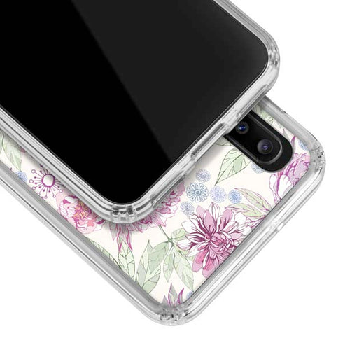 Peony Spring Floral Galaxy A30 Clear Case