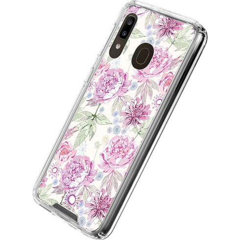 Peony Spring Floral Galaxy A30 Clear Case