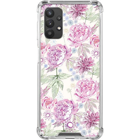 Peony Spring Floral Galaxy A32 5G Clear Case