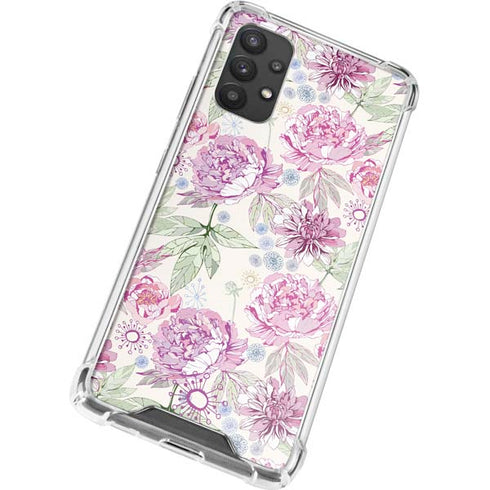 Peony Spring Floral Galaxy A32 5G Clear Case