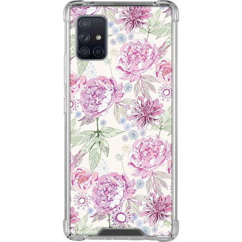 Peony Spring Floral Galaxy A51 5G Clear Case