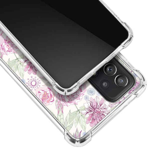 Peony Spring Floral Galaxy A52 5G Clear Case