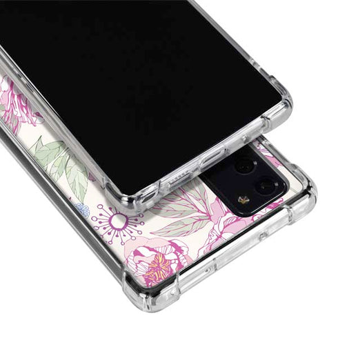 Peony Spring Floral Galaxy Note20 5G Clear Case